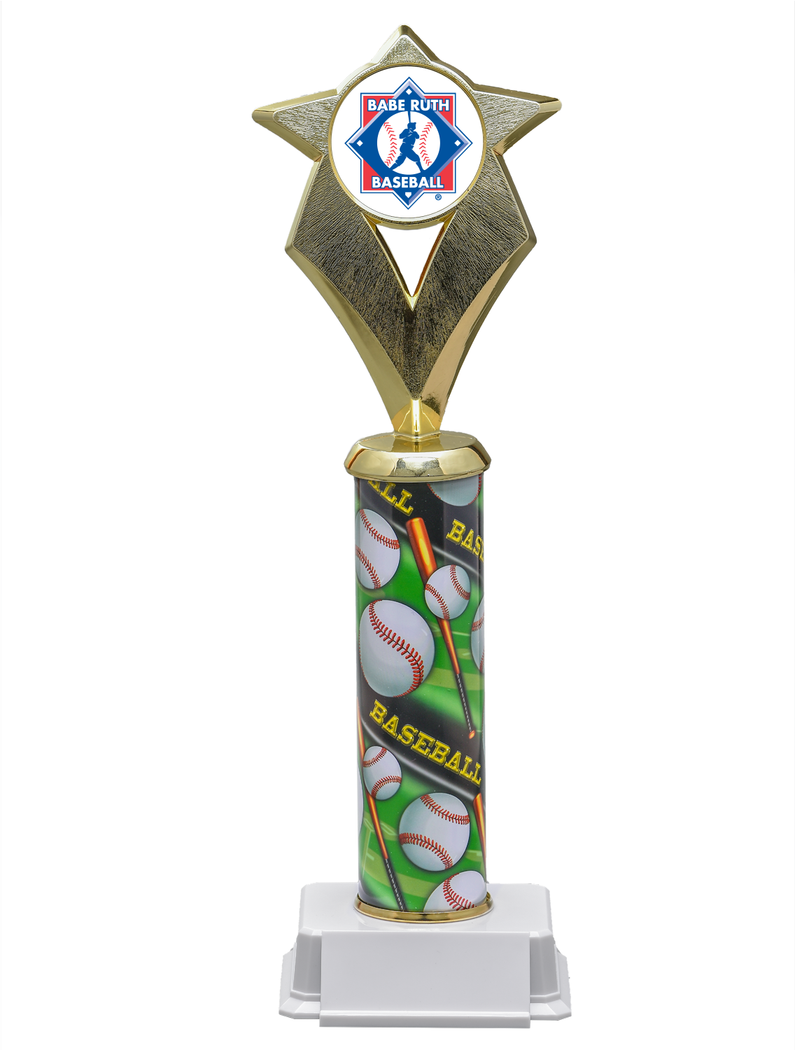 Baseball Trophy Star Design PNG image