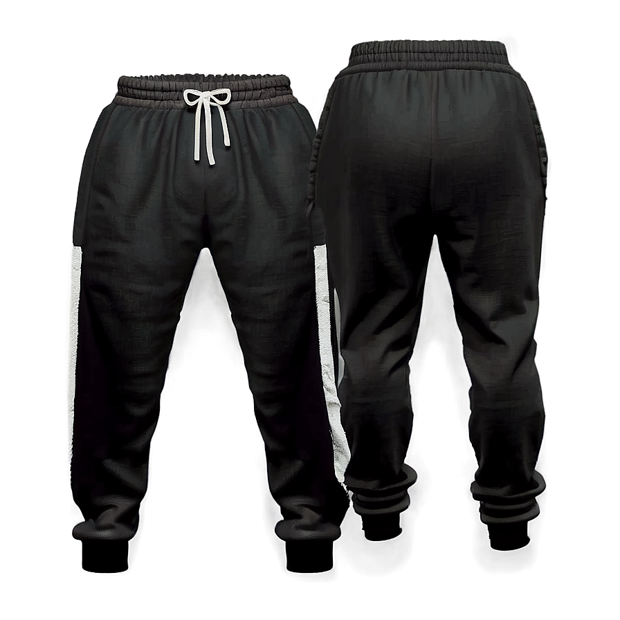 Basic Black Sweatpants Png Hvn74 PNG image