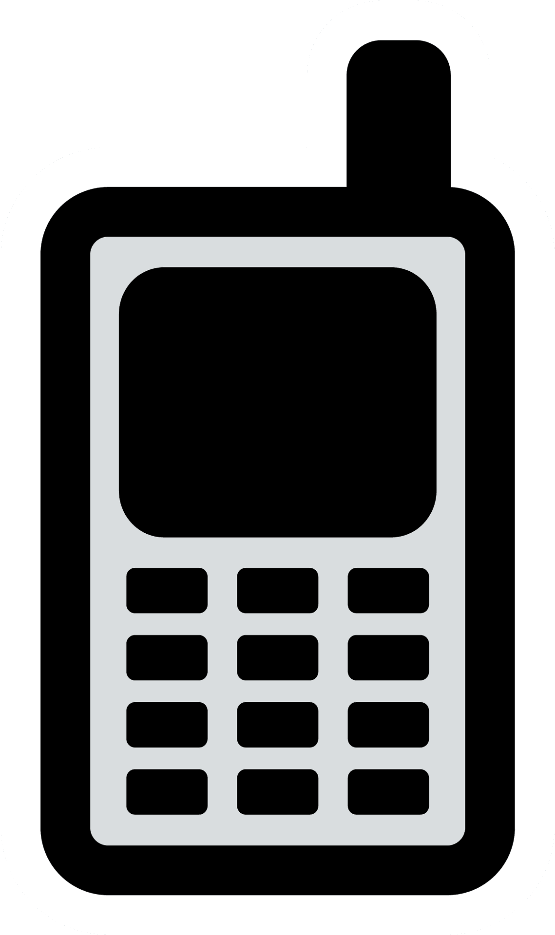 Basic Mobile Phone Clipart PNG image