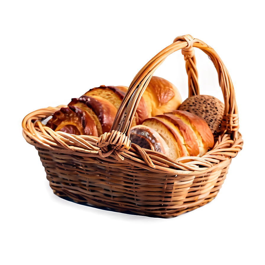 Basket Of Bakery Goods Png Eah95 PNG image