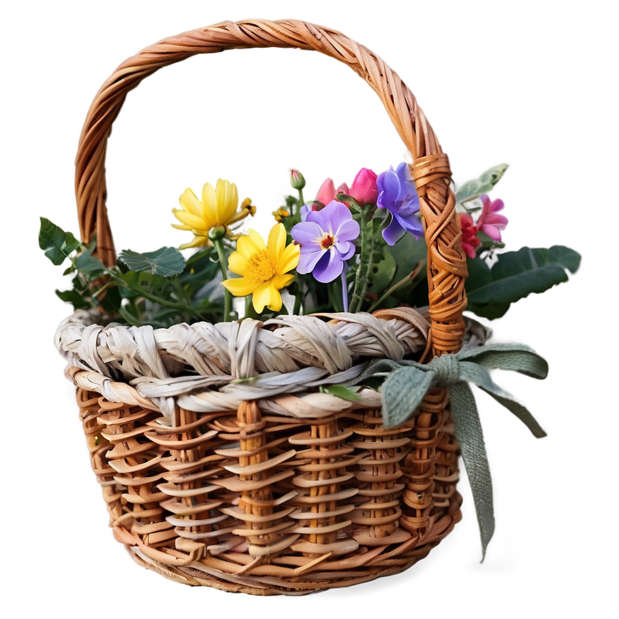 Basket Of Flowers Png 05242024 PNG image