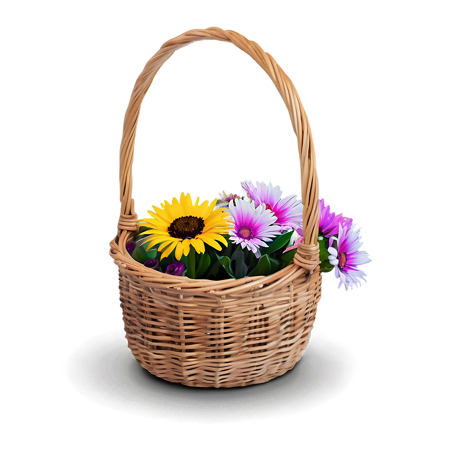 Basket Of Flowers Png 90 PNG image