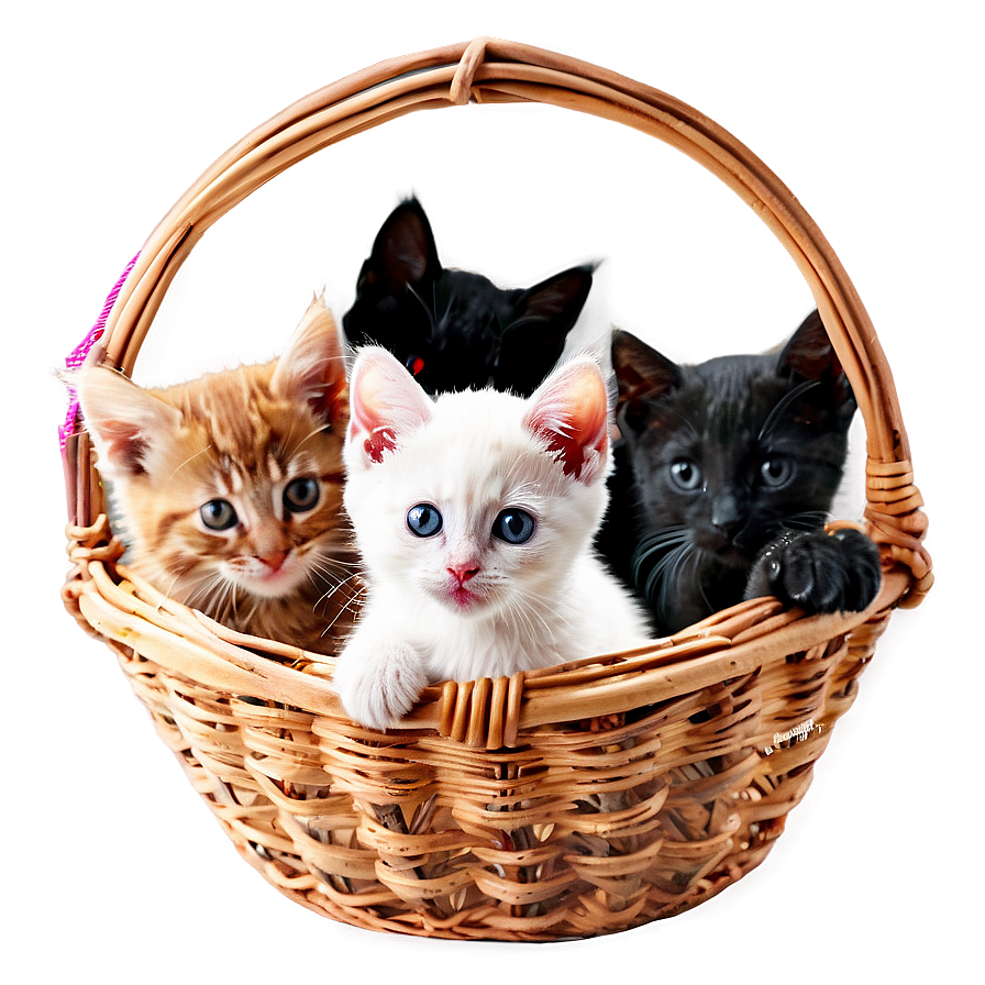 Basket Of Kittens Png 05242024 PNG image