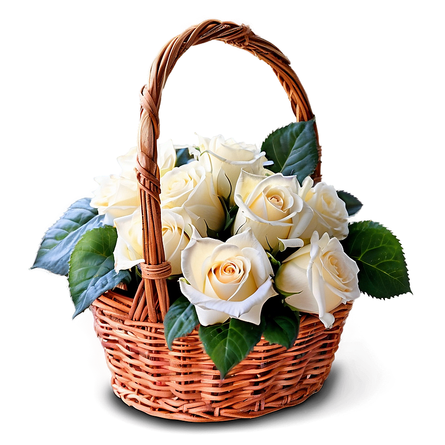 Basket Of Roses Png 05242024 PNG image