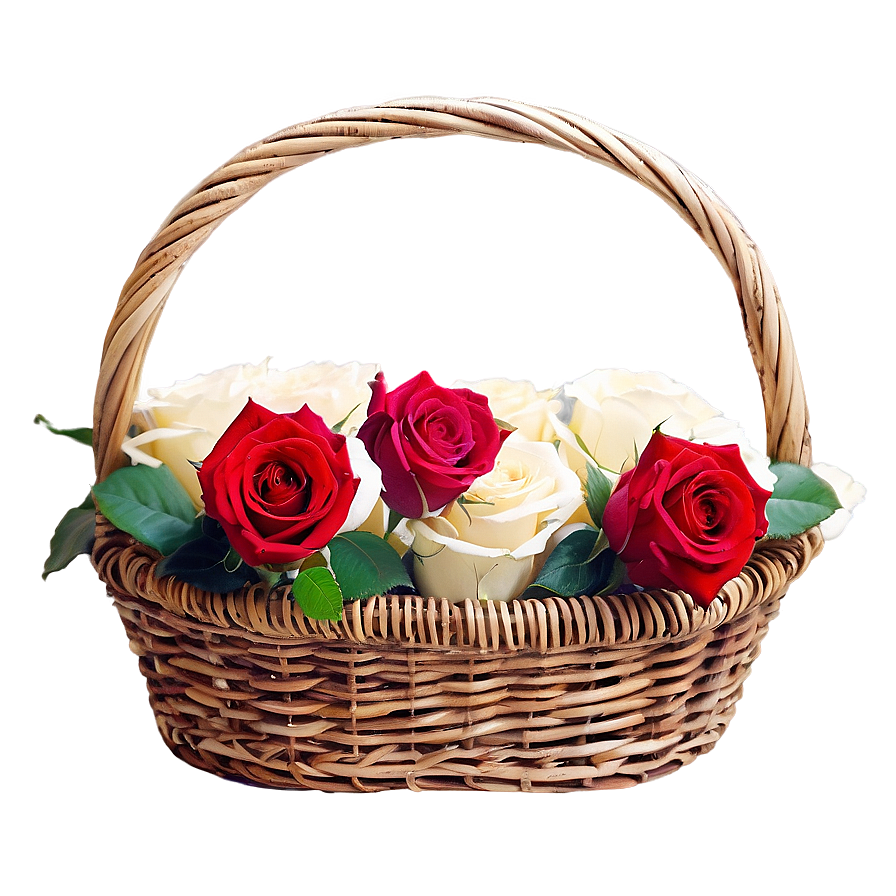 Basket Of Roses Png 84 PNG image