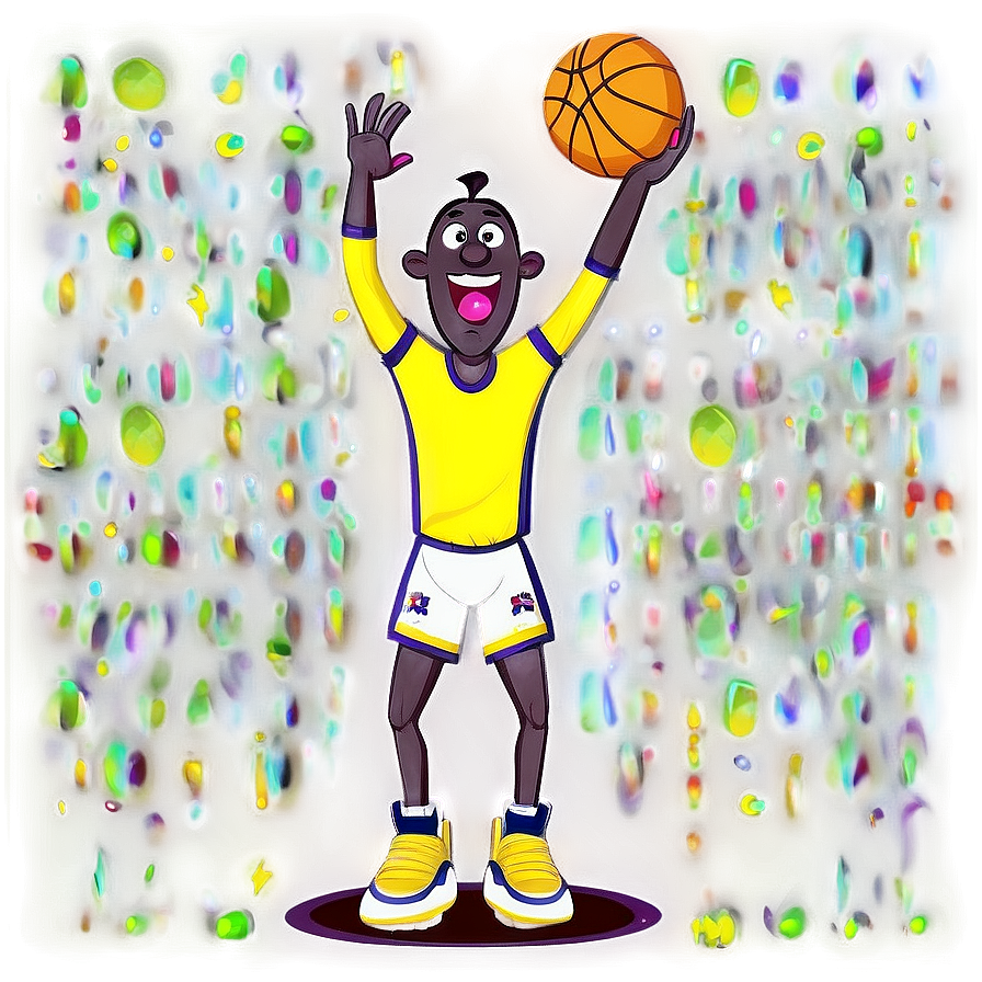 Basketball Cartoon Celebration Png Cty72 PNG image