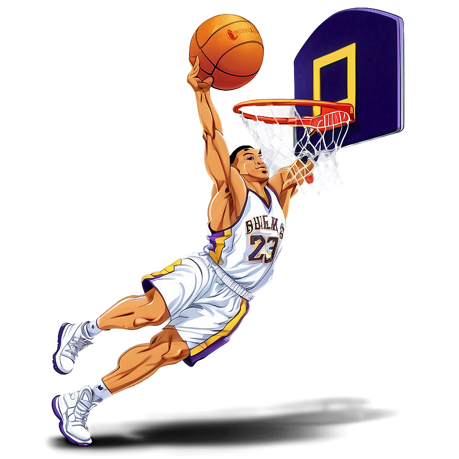 Basketball Cartoon Dunk Png 06212024 PNG image