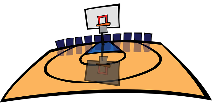 Basketball Court Illustration PNG image