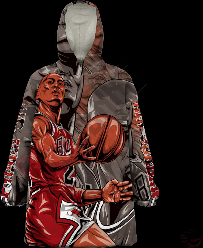 Basketball Legend Hoodie Design PNG image
