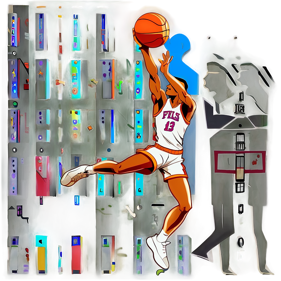 Basketball Match Cartoon Png 06212024 PNG image