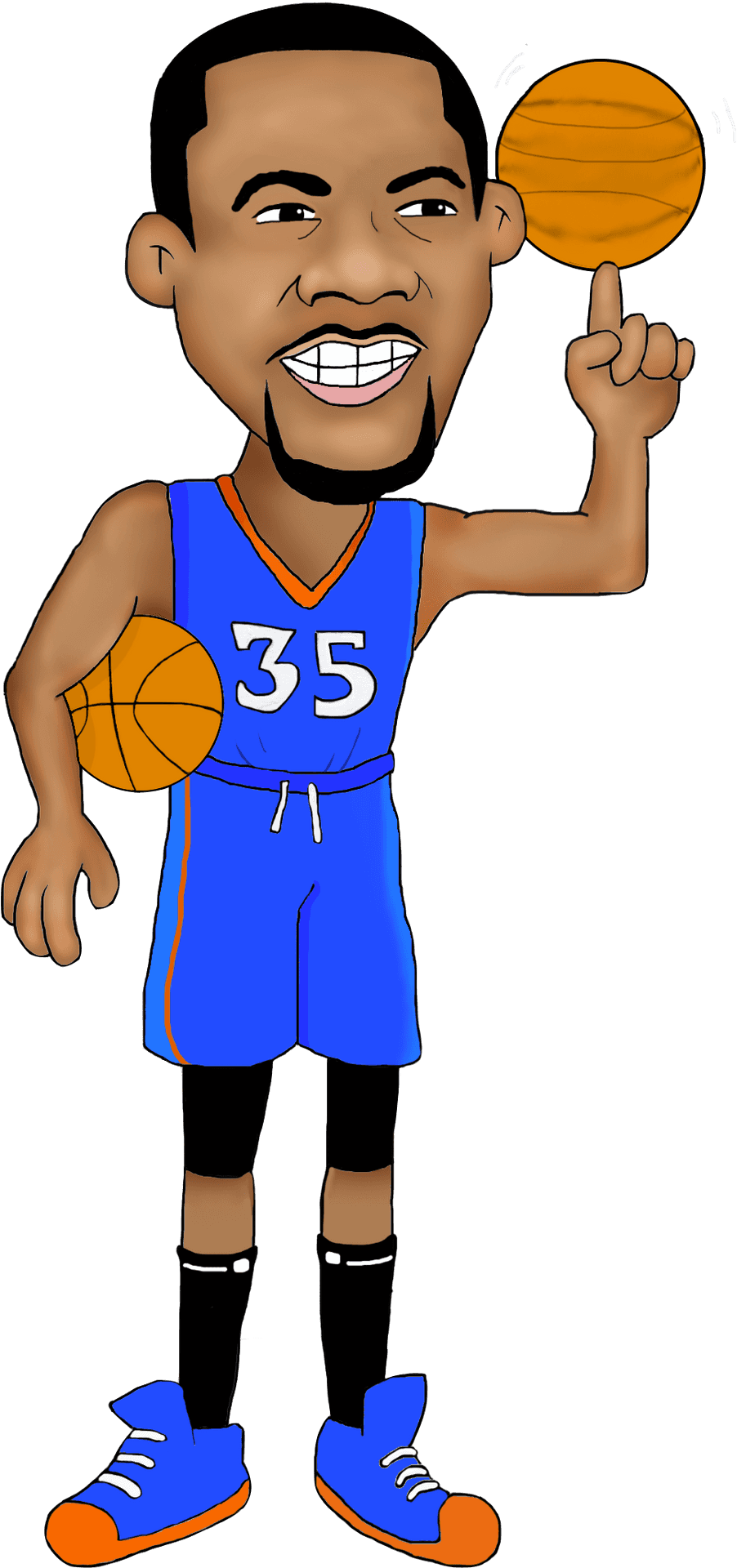 Basketball Player Cartoon Spinning Ball.png PNG image