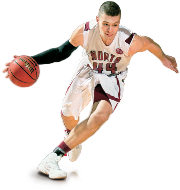 Basketball Player Dribbling Action PNG image