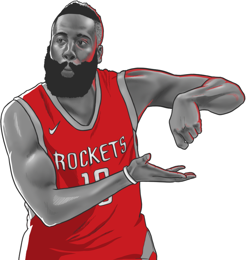 Basketball_ Player_in_ Red_ Jersey PNG image