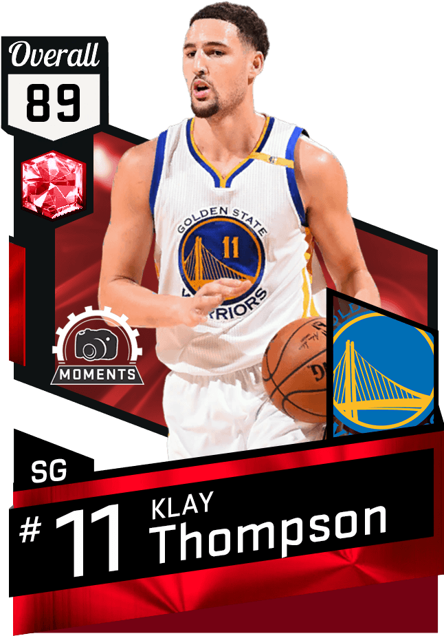 Basketball Player Klay Thompson Card PNG image