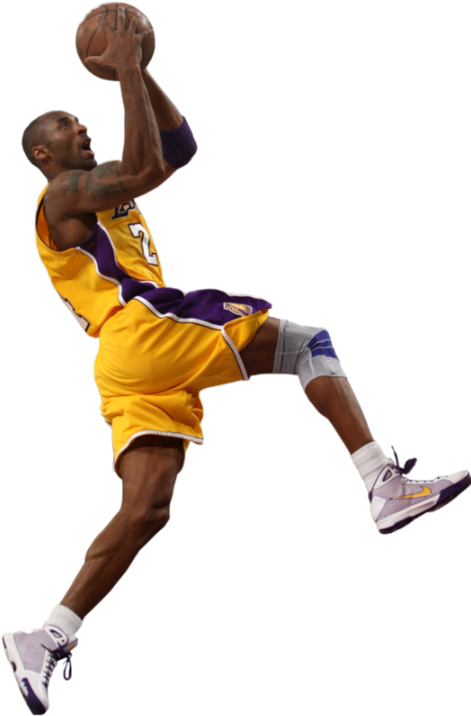 Basketball Player Mid Air Dunk Attempt PNG image