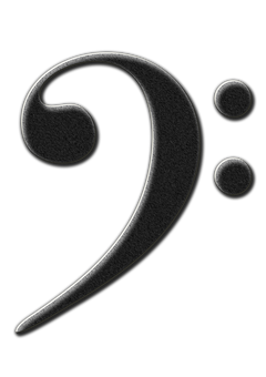 Bass Clef Symbolon Black Background PNG image