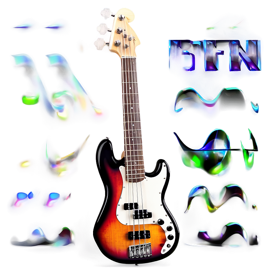 Bass Guitar On Stage Png 06202024 PNG image