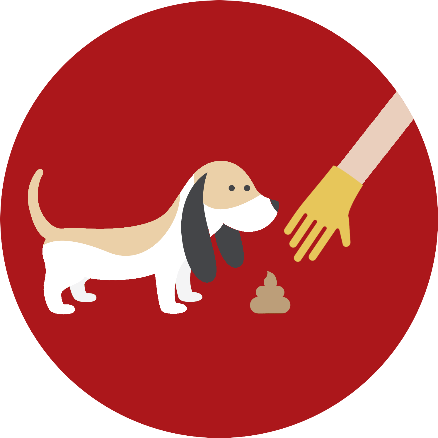 Basset Hound Potty Training Illustration PNG image