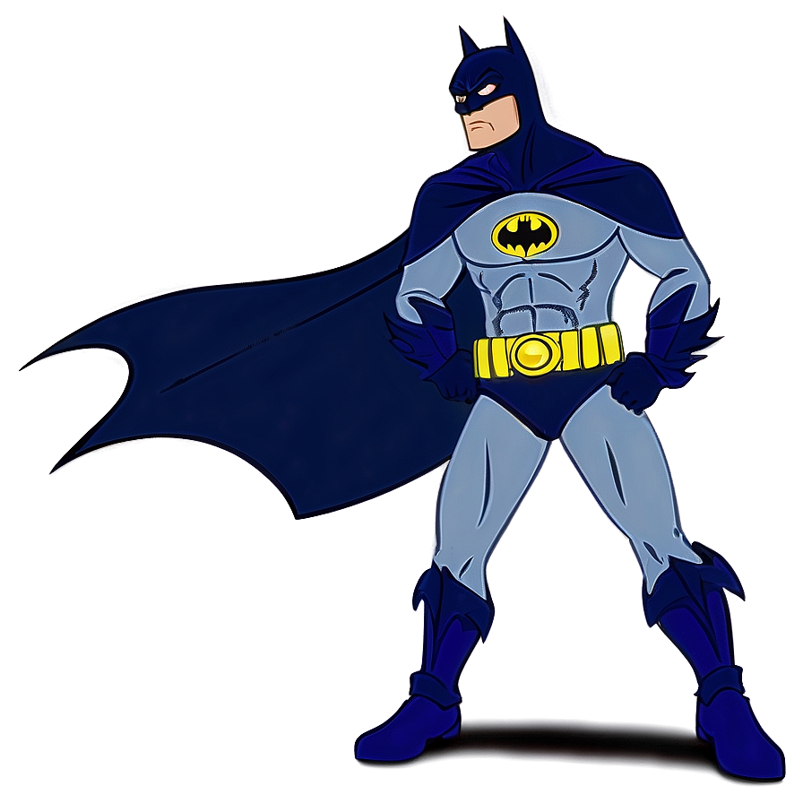 Batman Cartoon Action Pose Png 06252024 PNG image