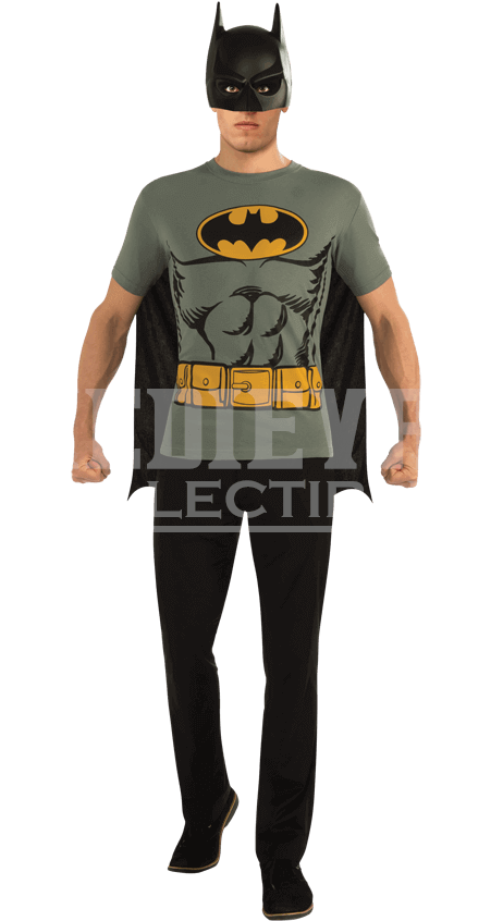 Batman Costume Shirtand Mask PNG image