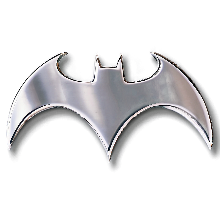 Batman Logo In Chrome Finish Png 05042024 PNG image