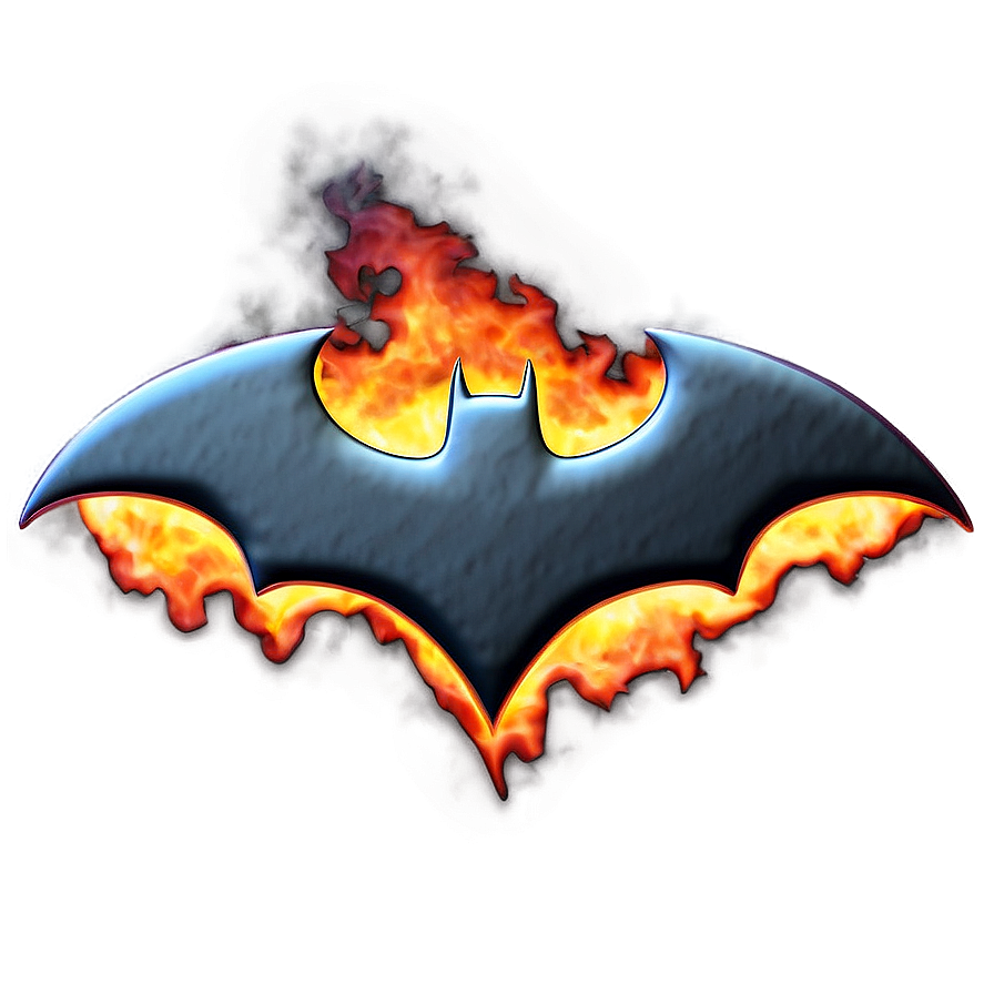 Batman Logo In Fire Png Etg PNG image