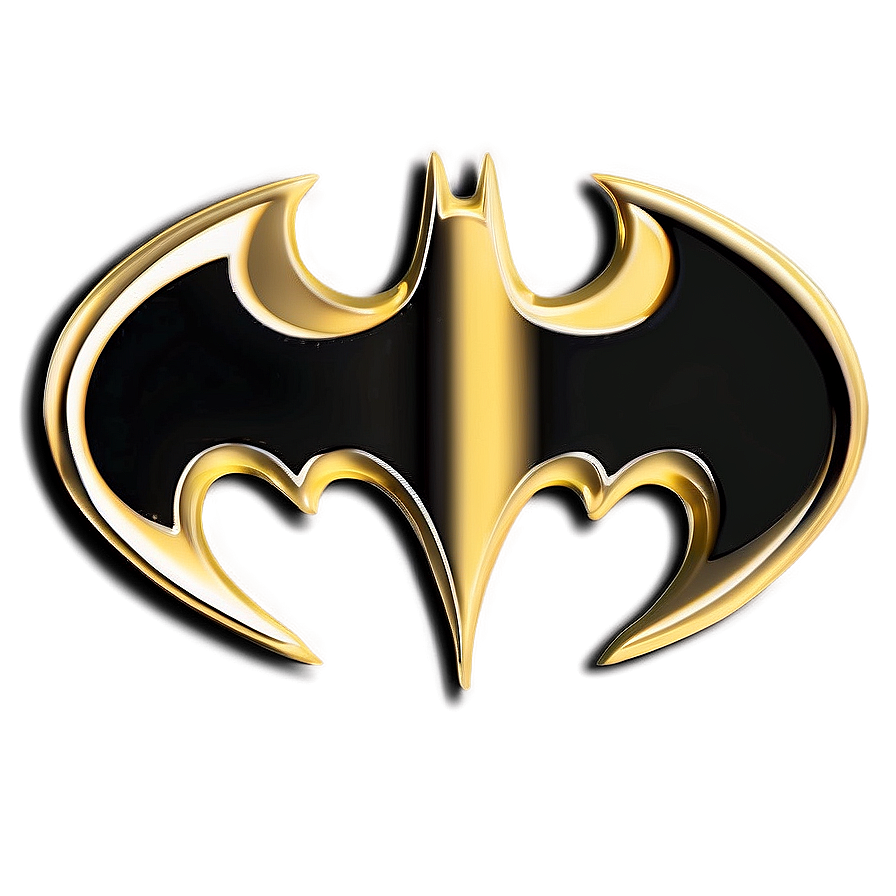 Batman Logo In Gold Png 05042024 PNG image
