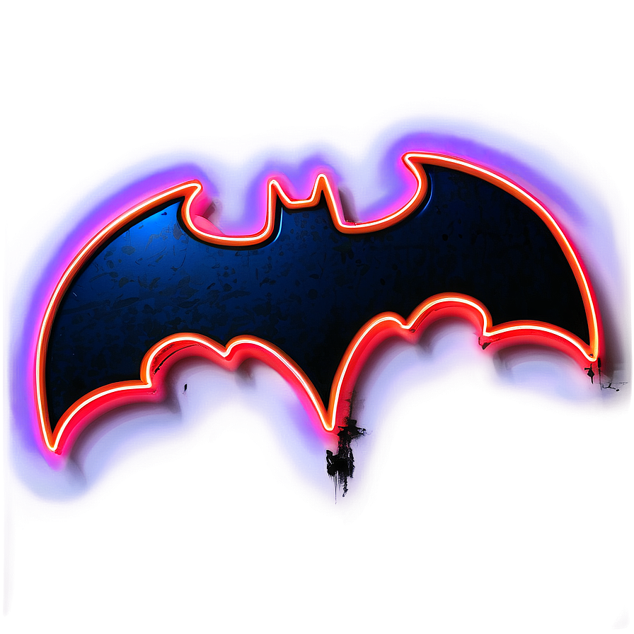 Batman Logo In Neon Glow Png 05042024 PNG image