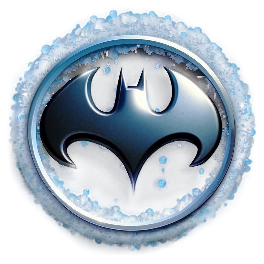 Batman Logo With Snow Effect Png 05042024 PNG image