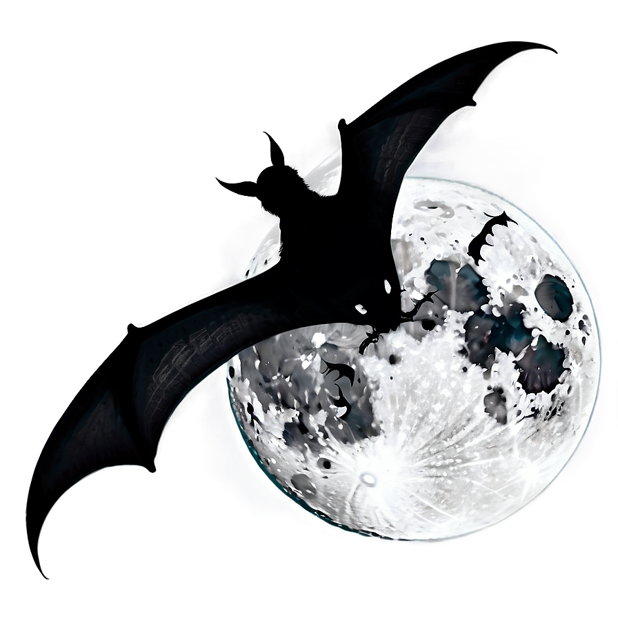 Bats And Full Moon Png 77 PNG image