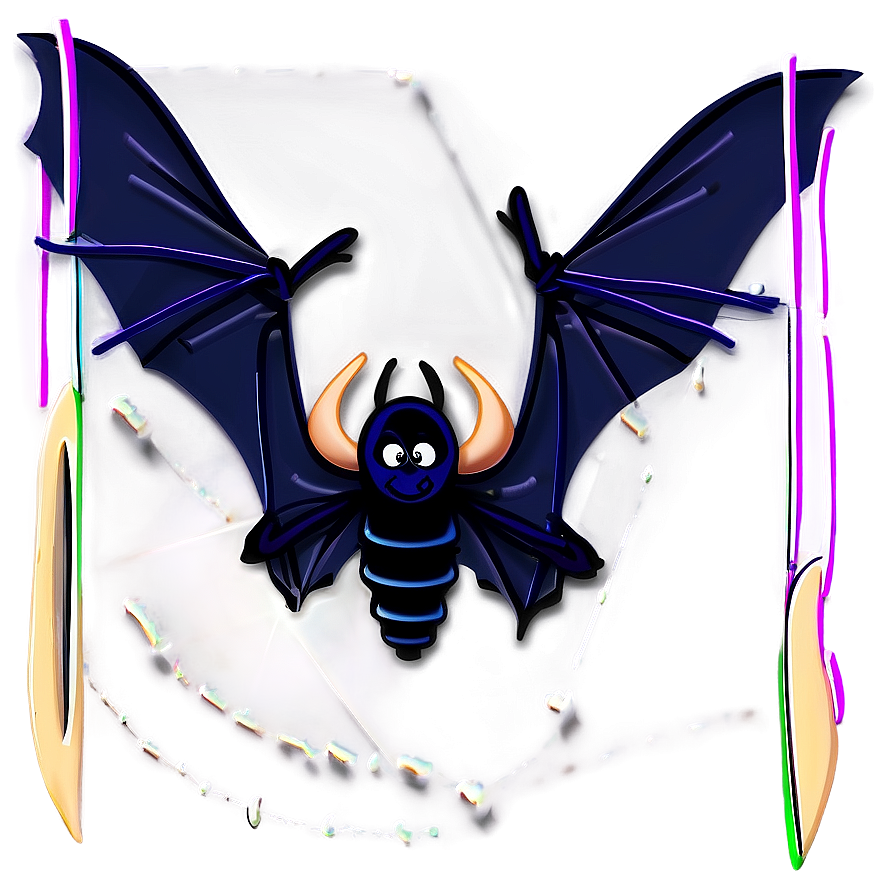 Bats And Spider Web Png 05232024 PNG image