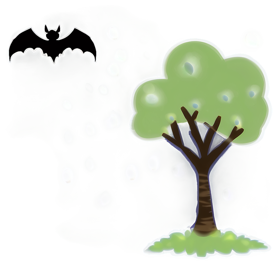 Bats Over Spooky Tree Png 63 PNG image