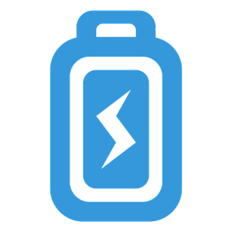 Battery Icon Blueand Black PNG image