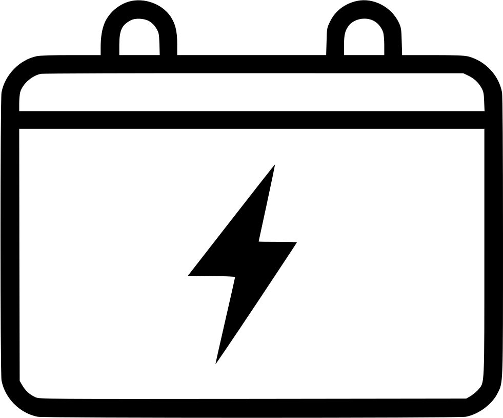 Battery Icon Simple Outline PNG image