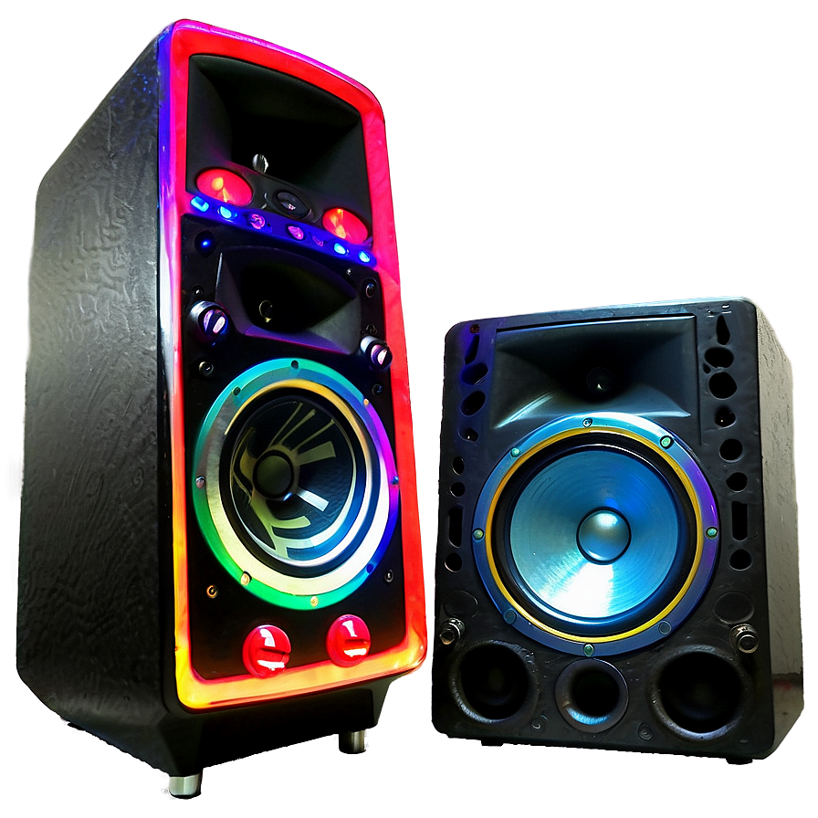 Battery Powered Dj Speakers Png 06292024 PNG image