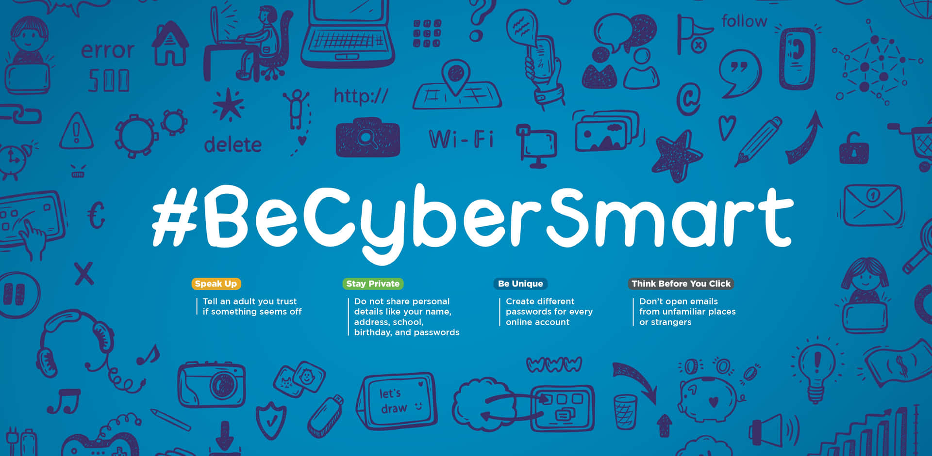 Be Cyber Smart Cybersecurity Awareness Campaign PNG image