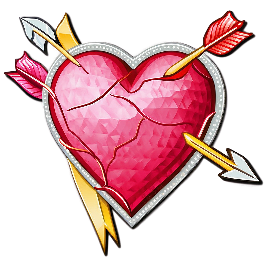 Be My Valentine Arrow Heart Png 7 PNG image