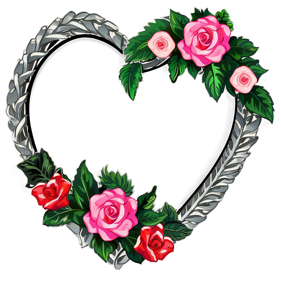 Be My Valentine Heart Wreath Png 06282024 PNG image