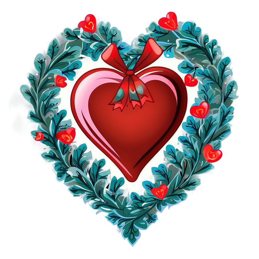 Be My Valentine Heart Wreath Png 06282024 PNG image