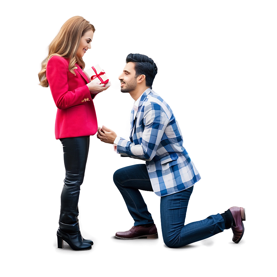 Be My Valentine Proposal Scene Png 06282024 PNG image