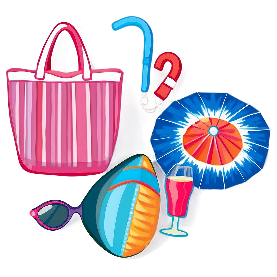 Beach Bag Set Png 06292024 PNG image