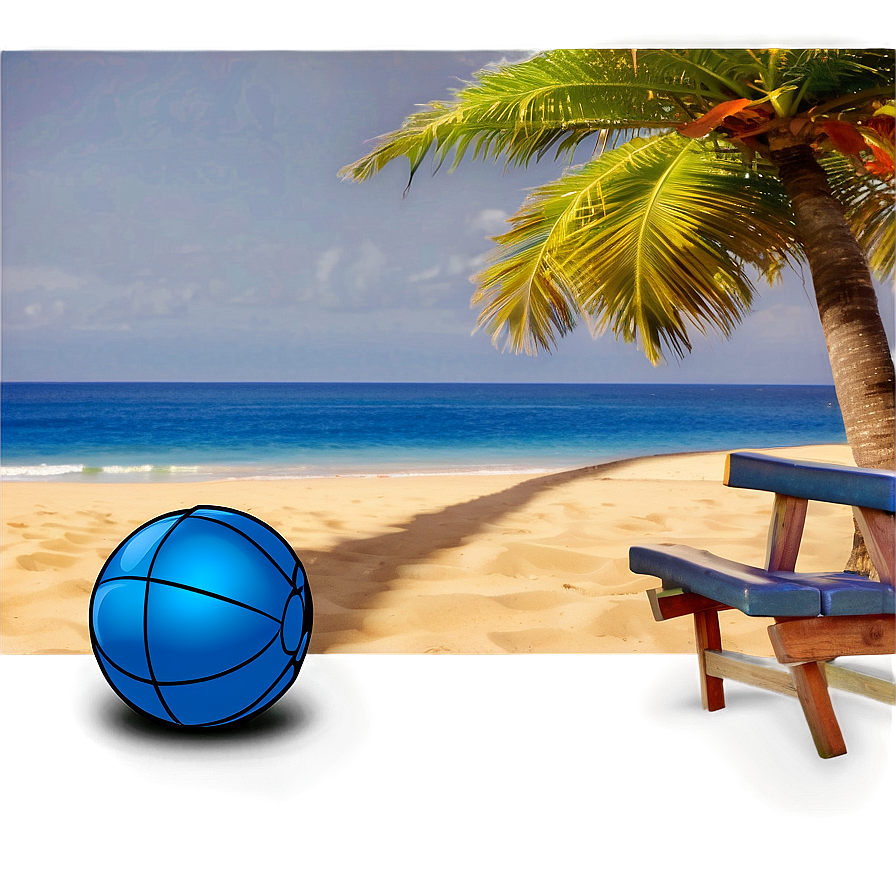 Beach Ball Scene Png 05242024 PNG image