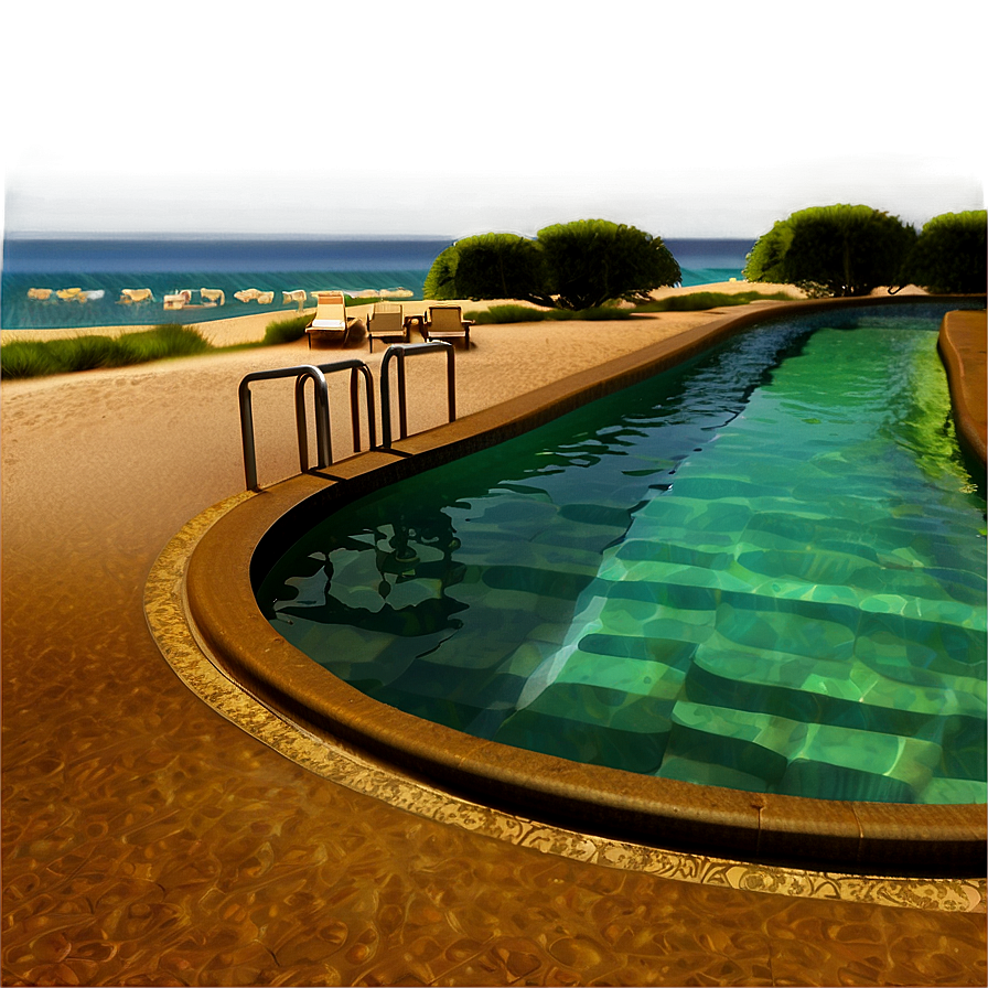 Beach Entry Swimming Pool Png 4 PNG image