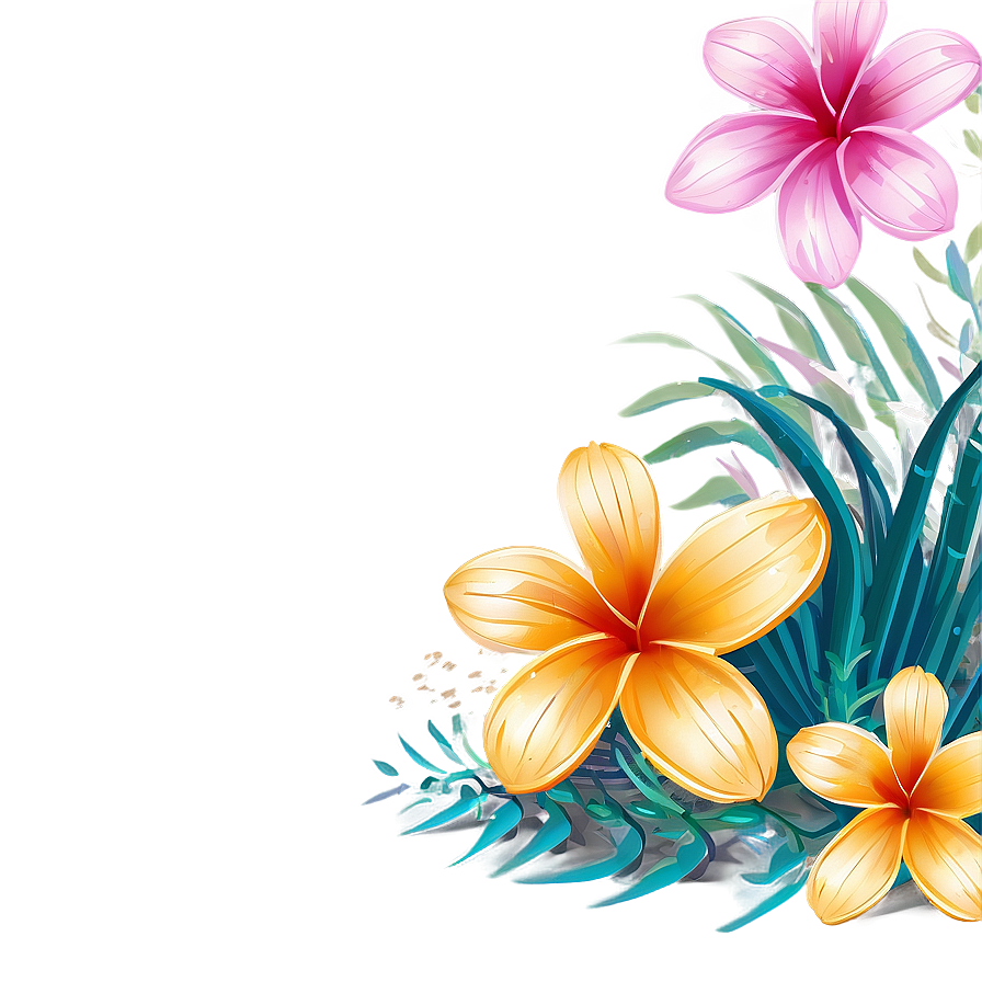 Beach Flora Border Png 63 PNG image