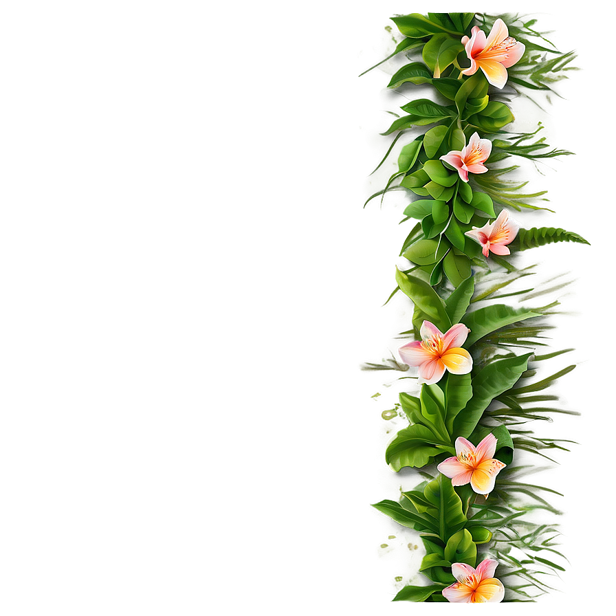 Beach Flora Border Png Fsg90 PNG image