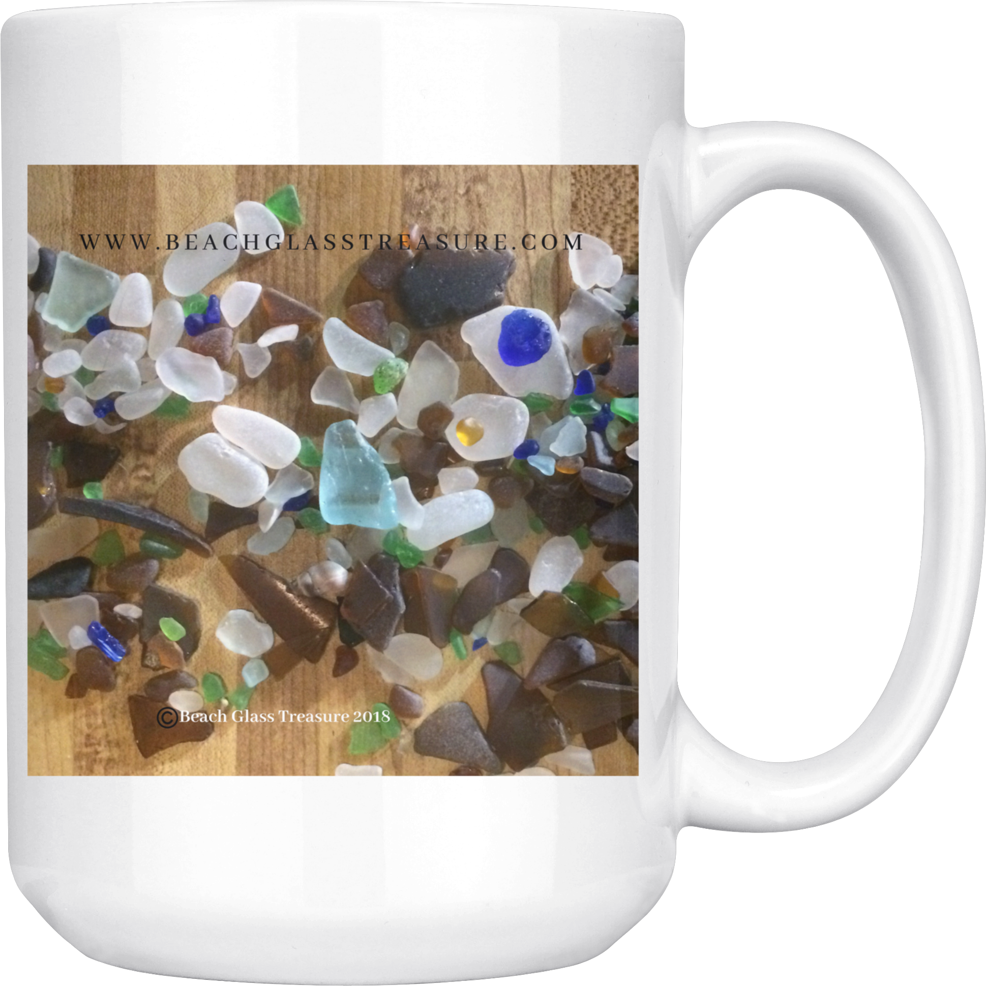 Beach Glass Printed Mug PNG image