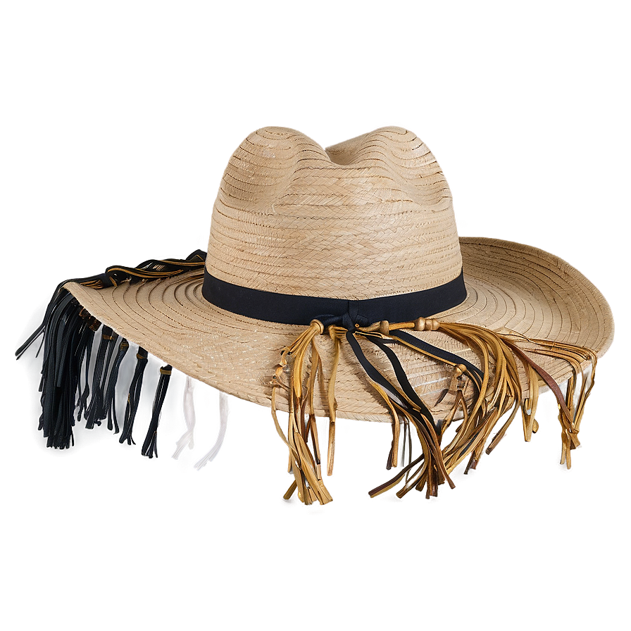 Beach Hat With Tassels Png 06212024 PNG image