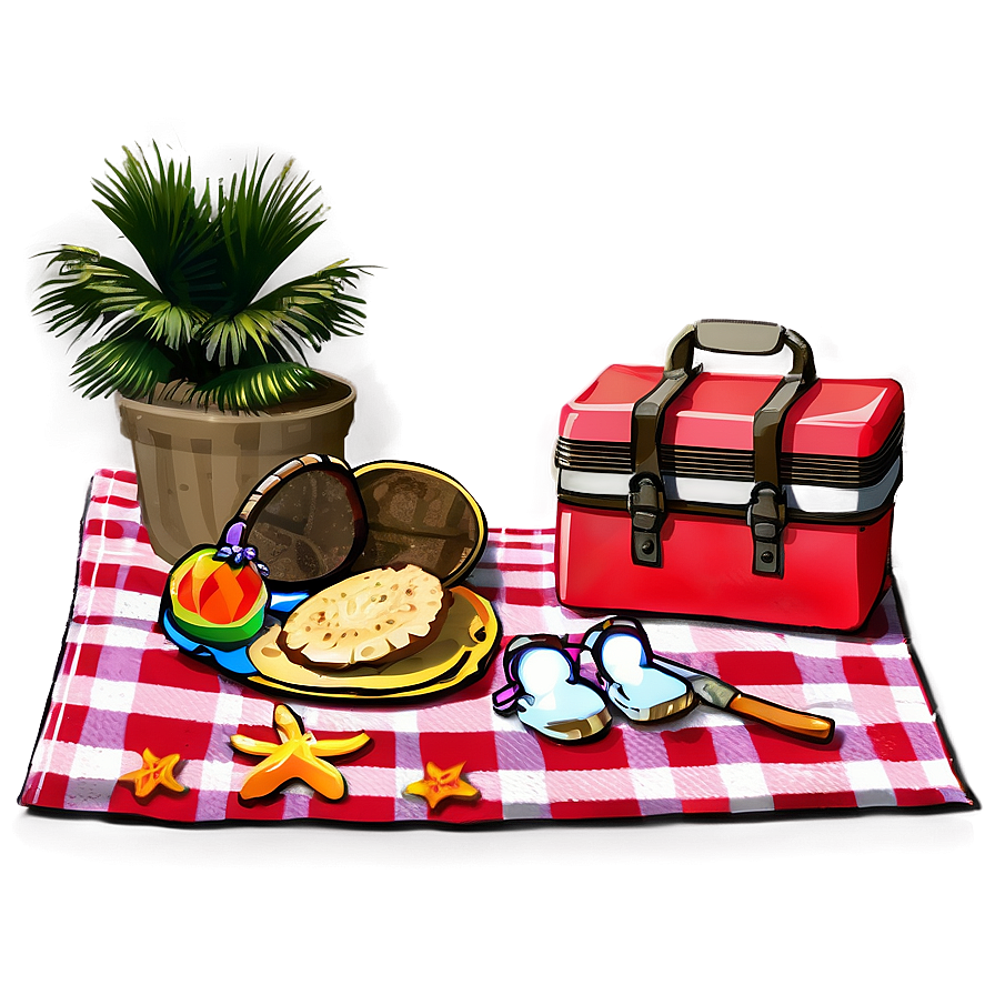 Beach Picnic Setup Png Ovb33 PNG image