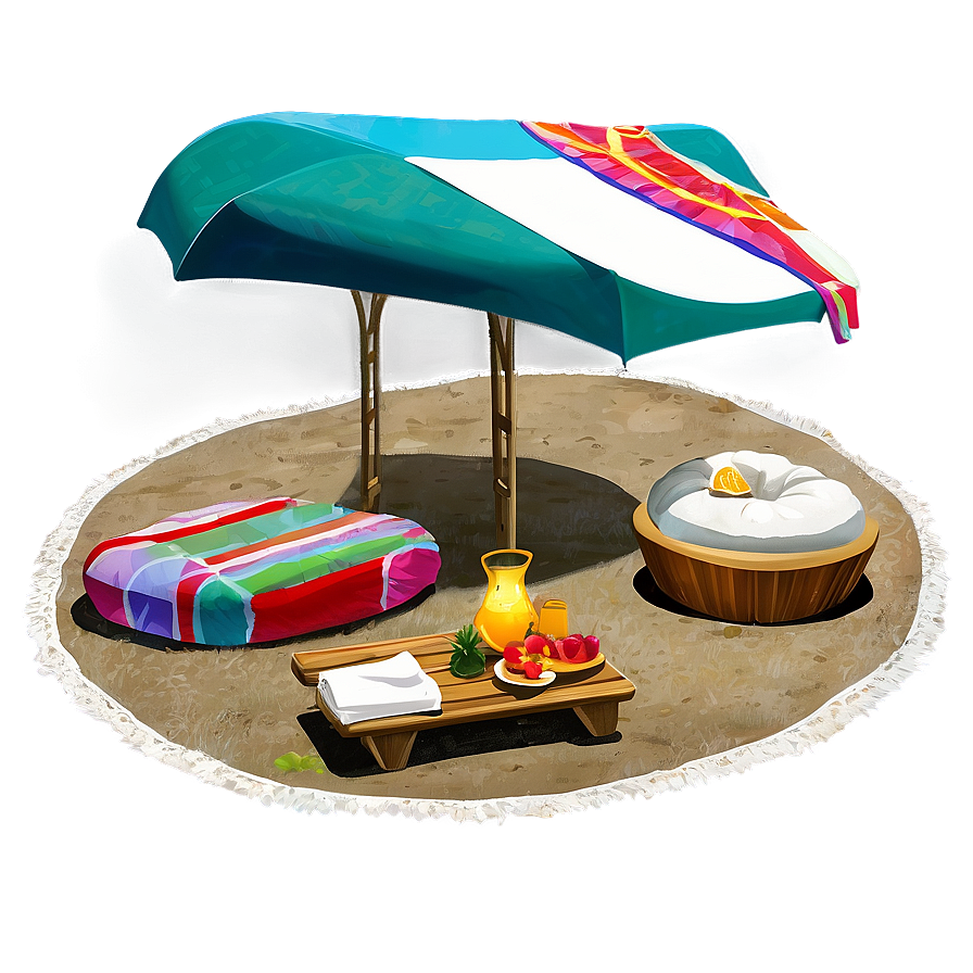 Beach Picnic Setup Png Udn PNG image