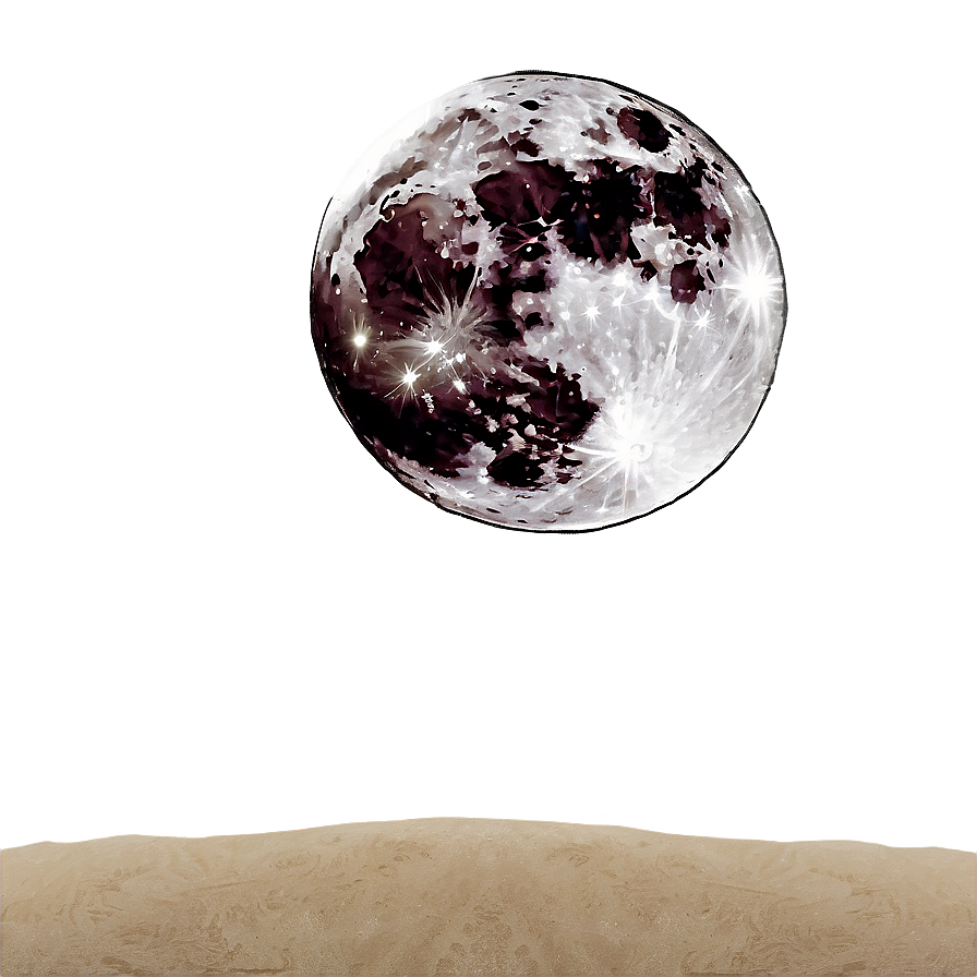 Beach Sand And Moon Png 06292024 PNG image